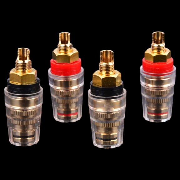 Audio Speaker Binding Post Terminal Short Thread Banana Plug Gold Plated