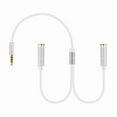 thumbnail image 1 of Audio Splitter Cable with Inline Control Double 3.5mm Jacks Double Headphone Jack Adapter for Multiple Device Connection, 1 of 11