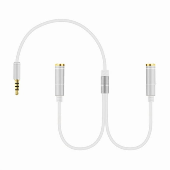 Audio Splitter Cable with Inline Control Double 3.5mm Jacks Double Headphone Jack Adapter for Multiple Device Connection