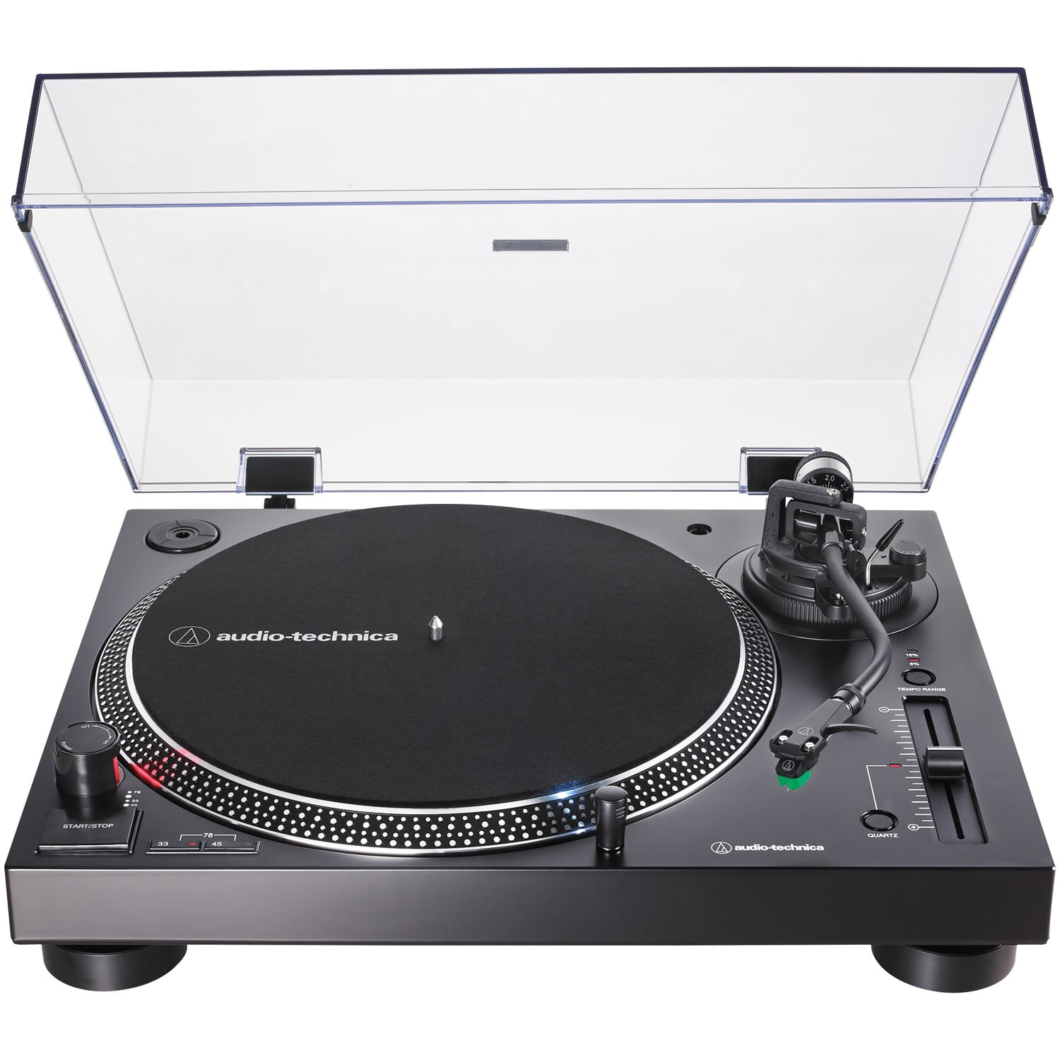 Audio-Technica 3-Speed Direct-Drive Manual Turntable with USB for MP3 encoding, 45 RPM Adapter, Switchable Preamp, RCA Out, and AT-VM95 Stylus