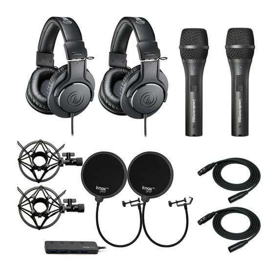 Audio-Technica AT-EDU25 Bundle With Microphone Stand/Mount/Filter and Accessory