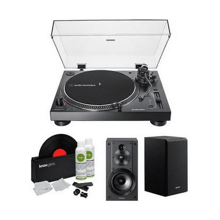 Audio-Technica AT-LP120X-USB Direct-Drive Turntable with Sony 3-Way Bookshelf Speakers (Pair) Bundle