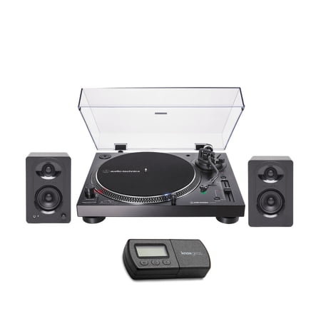 Audio Technica AT-LP120XBT-USB-BK Wireless Direct-Drive USB Turntable Bundle