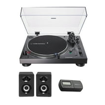 Audio Technica AT-LP120XBT-USB Bluetooth Wireless Direct-Drive USB Turntable with Speakers Bundle