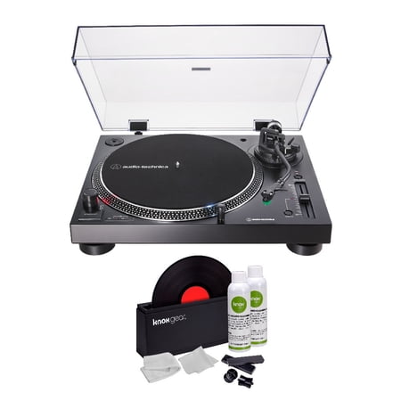 Audio-Technica AT-LP120XUSB Direct-Drive USB Turntable (Black) with Cleaner Kit