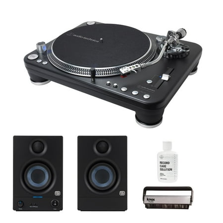 Audio-Technica AT-LP1240-USB XP Direct-Drive Professional DJ Turntable with Monitors Bundle