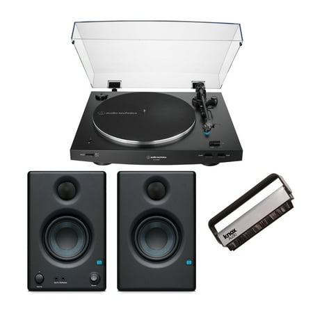 Audio Technica AT-LP3xBT Wireless Belt-Drive Turntable (Black) with Bluetooth Speakers Bundle