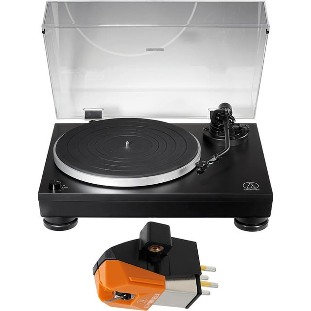Audio Technica AT-LP5X 3-Speed Fully Manual Direct Drive Turntable with an Audio Technica AT-VM95EN Elliptical Dual Moving Magnet Cartridge (2020)