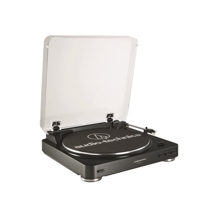 Audio Technica AT-LP60BK Fully Automatic Stereo Record Player Turntable, Black