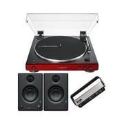 Audio-Technica AT-LP60X Bluetooth Turntable Red with PreSonus Eris 3.5BT Bluetooth Monitors Bundle
