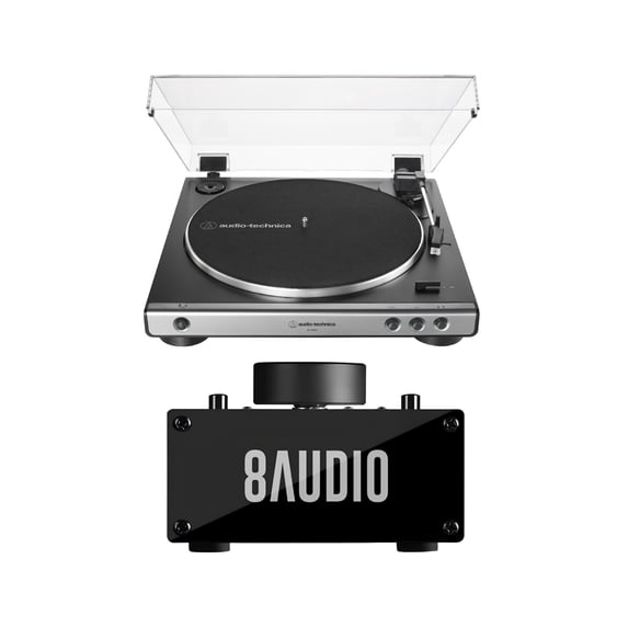 Audio-Technica AT-LP60X Gunmetal Fully Automatic Belt-Drive Stereo ...