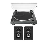 Audio-Technica AT-LP60XBT Bluetooth Belt Drive Turntable with Speakers Pairs, Black