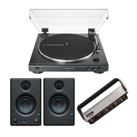 Audio-Technica AT-LP60XBT Bluetooth Turntable (Black) with Eris E3.5 Bluetooth Monitors Bundle