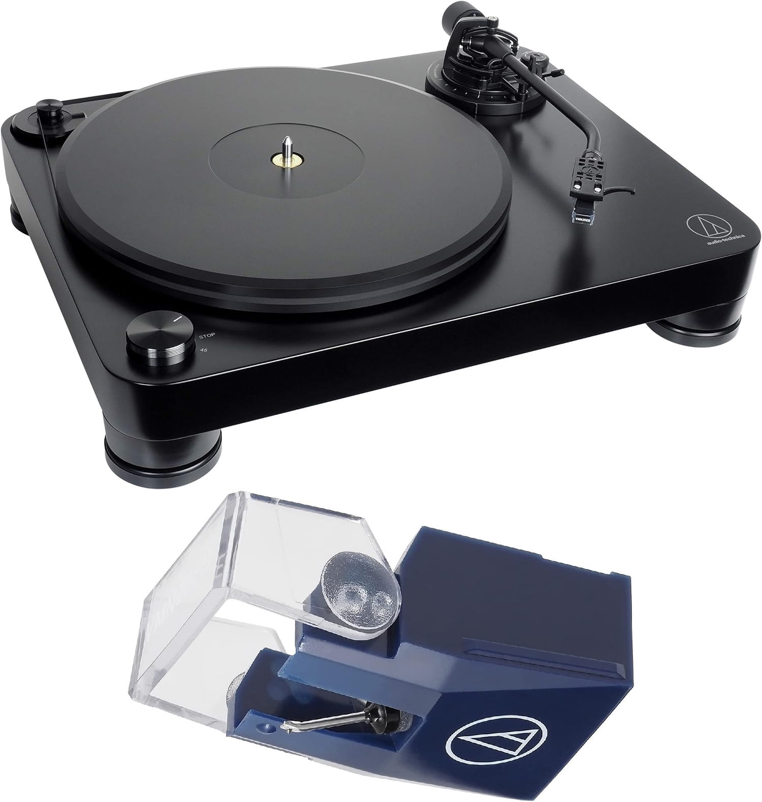 Black MDF and Polyoxymethylene Belt Drive Turntable