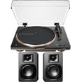 thumbnail image 1 of Audio Technica AT-LP70XBT-BZ Automatic Belt-Drive Turntable - Black/Bronze with Audio Technica AT-SP3X Powered Bookshelf Speakers with Bluetooth (2024), 1 of 9