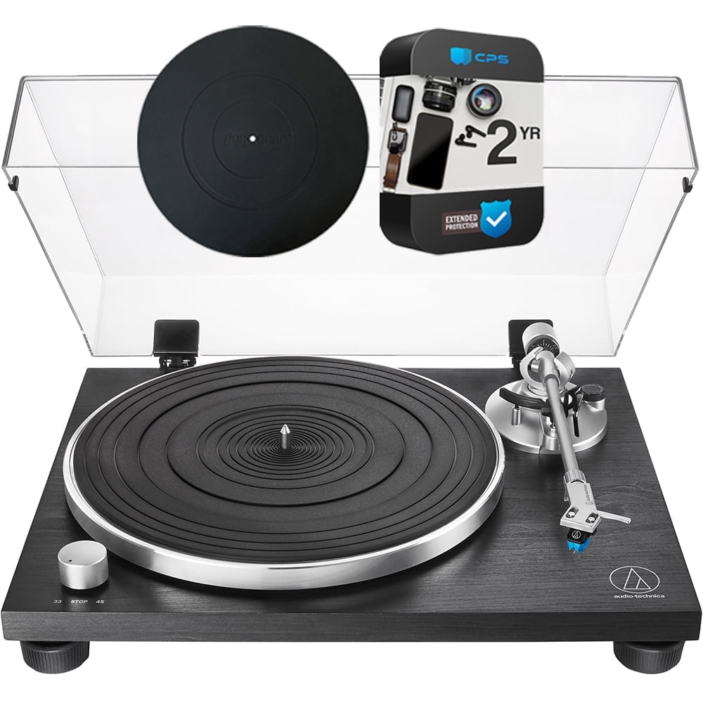 Audio-Technica AT-LPW30BKR Fully Manual Belt-Drive Turntable Bundle ...
