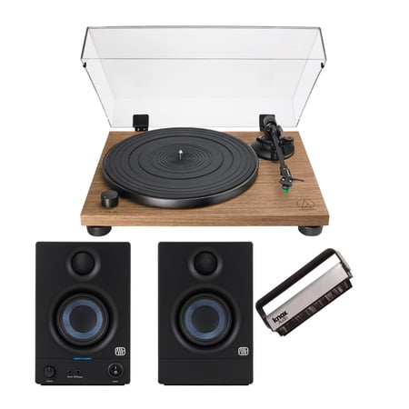 Audio-Technica AT-LPW40WN Fully Manual Belt-Drive Turntable (Walnut) Bundle