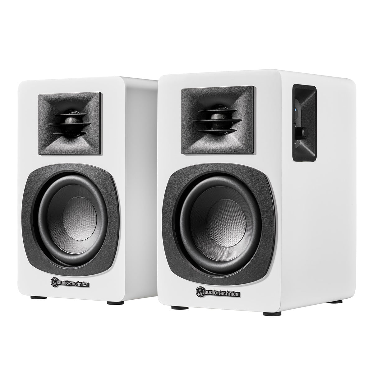 Audio-Technica AT-SP3X Powered Bookshelf Speakers - Pair (White) - Walmart.com