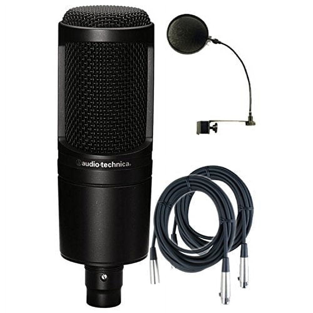 Audio-Technica AT2020 Micrófono XLR de estudio de condensador cardioid –  Digvice