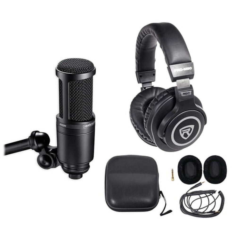 Audio-Technica AT2020 Microphone and Headphones Pack