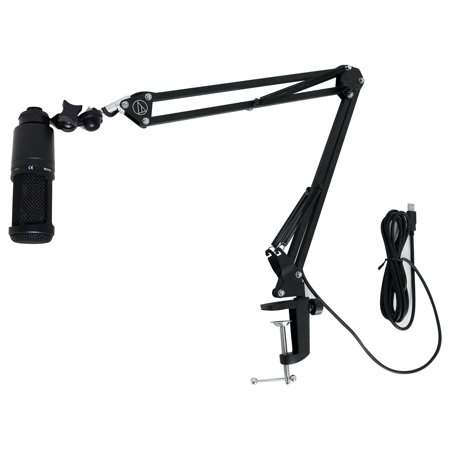Audio Technica AT2020 Studio Recording Microphone-Cardioid Condenser Mic+Boom