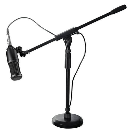 Audio Technica AT2020 Studio Recording Microphone-Cardioid Condenser+Mic Stand
