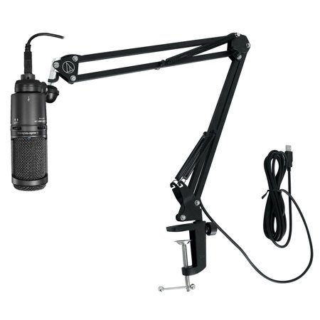 Audio Technica AT2020USB+ PLUS USB Recording Mic w/Headphone Output+Boom Arm