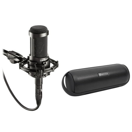 Audio Technica AT2035 Cardioid Condenser Studio Microphone/Mic+Case+Free Speaker