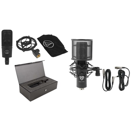 Audio Technica AT4040 Pro Cardioid Condenser Microphone+Case+Studio Mic+Mount