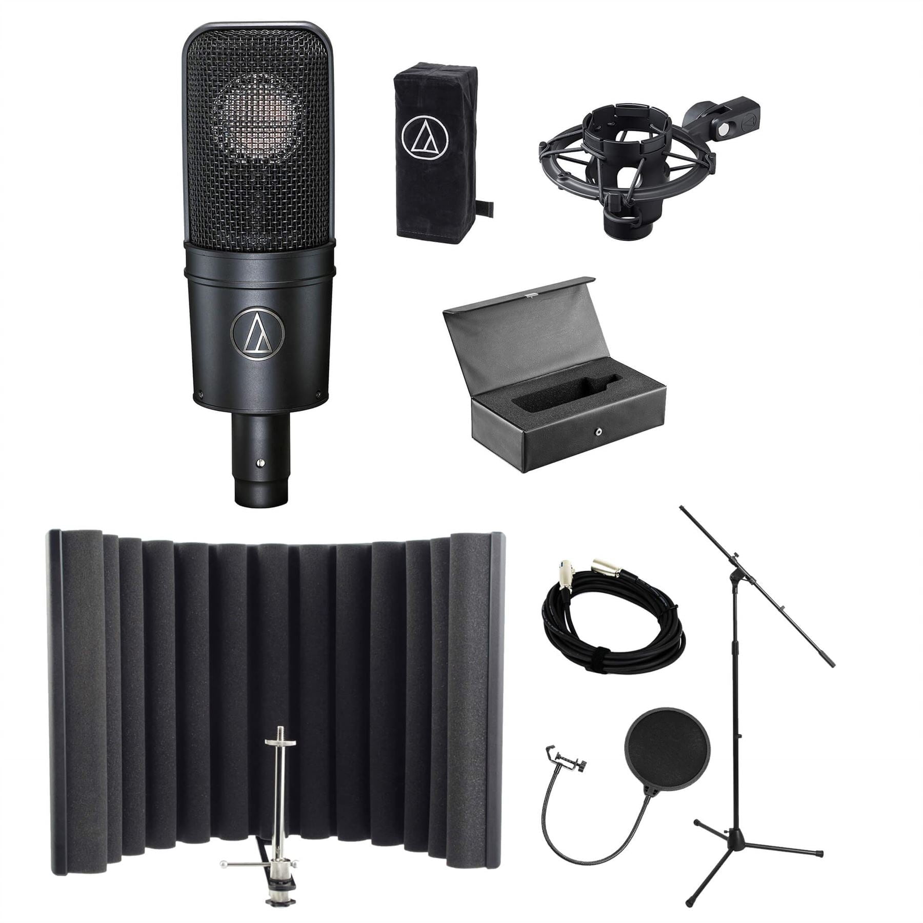 Audio-Technica AT4040 w/ sE Electronics RF-X, Pop Filter, Stand & Cable Bundle