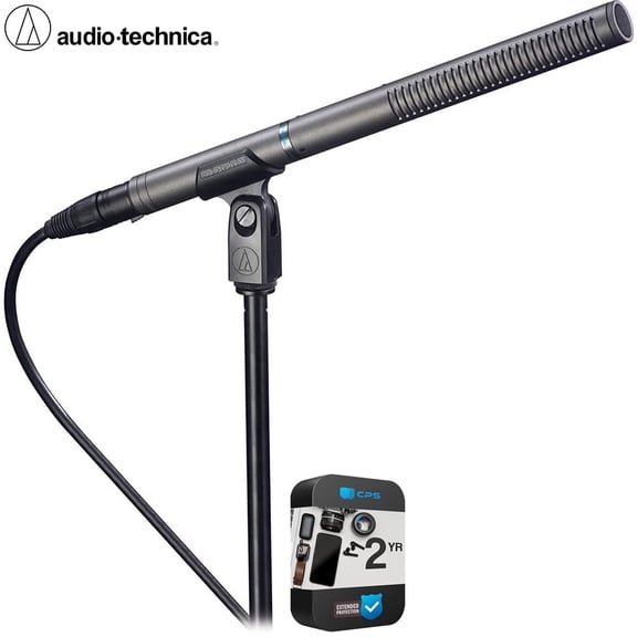 Audio-Technica AT897 Line + Gradient Condenser Microphone Bundle with 2 YR CPS Enhanced Protection Pack