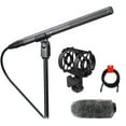 thumbnail image 1 of Audio-Technica AT897 Shotgun Microphone Bundle with Auray DUSM-1 Universal Shockmount, Auray Custom Windbuster, and XLR-XLR Cable, 1 of 9