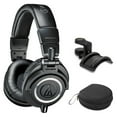 thumbnail image 1 of Audio-Technica ATH-M50X Pro Studio Monitor Headphones (Detachable Cable) Bundle with Auray Headphones Holder and Headphones Case, 1 of 6