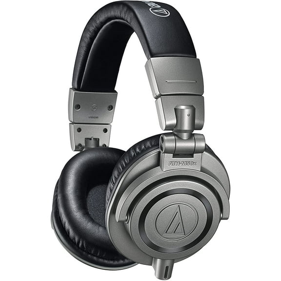 Audio Technica ATH-M50x Wired On Ear Headphone with Detachable Cable, Gun Metal
