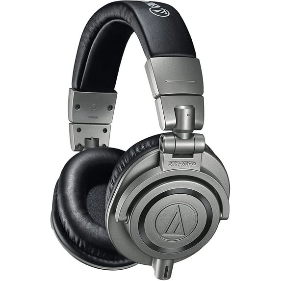 Audio Technica ATH-M50x Wired On Ear Headphone with Detachable Cable, Gun Metal