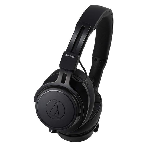 Audio-Technica M Series Remastered ATH-M60x Closed-Back On-Ear Dynamic Monitor Headphones with Detachable Cables, Black