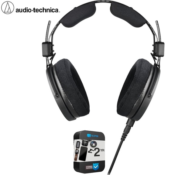 Audio-Technica ATH-R50x Pro Open Back Reference Headphones Bundle with 2 YR CPS Enhanced Protection Pack