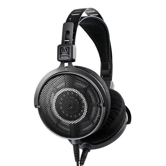Audio-Technica ATH-R70xa black open-back reference headphones with dual-sided cable
