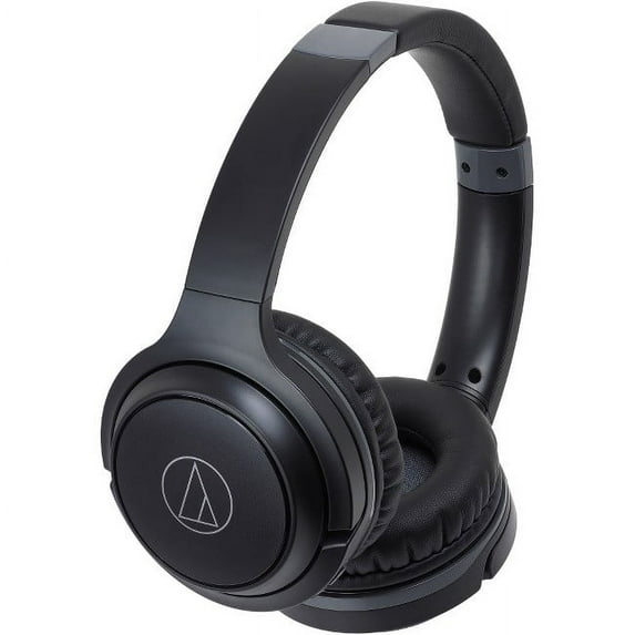 Audio Technica ATH-S200BTBK Wireless On-Ear Headphones with Built-In Mic/Control
