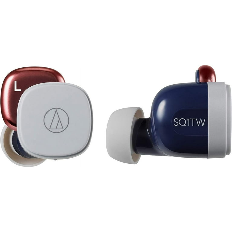 Audio-Technica ATH-SQ1TW Wireless Bluetooth In-Ear Headphone, True Wireless  Bluetooth Earphones - Blue/Red