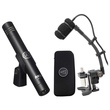 Audio Technica ATM350D Condenser Instrument Microphone+Gooseneck+AKG Pencil Mic