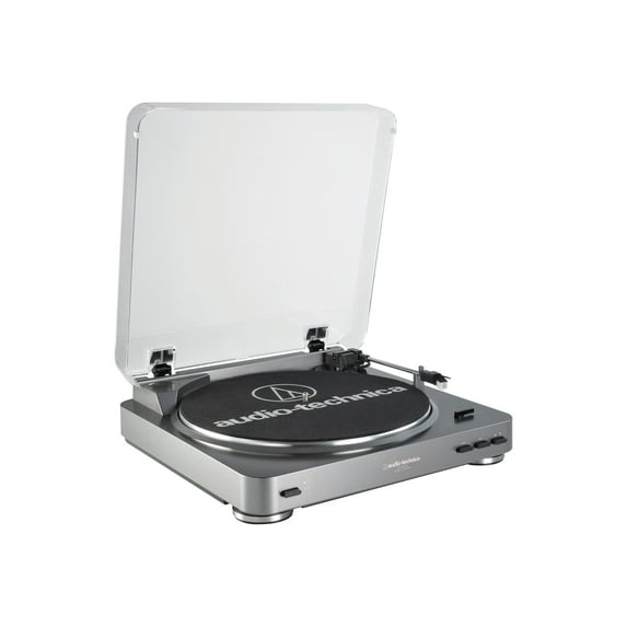 Audio Technica Automatic Stereo USB & Analog Record Player Turntable, Silver