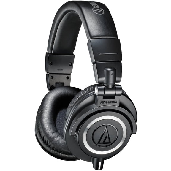Audio-Technica DJ Over-Ear Headphones, Black, ATH M50
