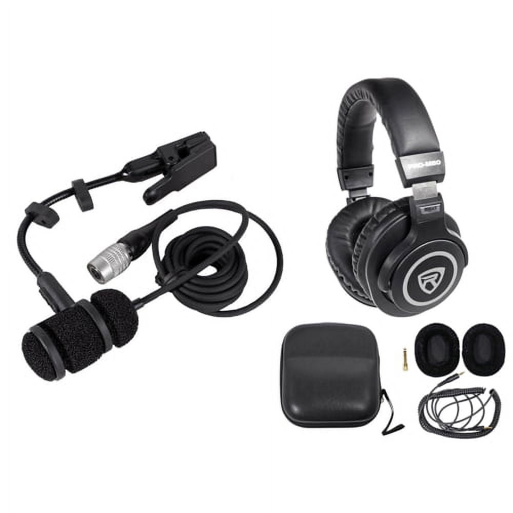 Audio-Technica Pro 35 Cardioid Condenser Instrument Microphone with XLR Cable, Wire Ties ＆ Goby Labs Cleaner Audio Technica PRO 35cW Cardioid Condenser Instrument Microphone+