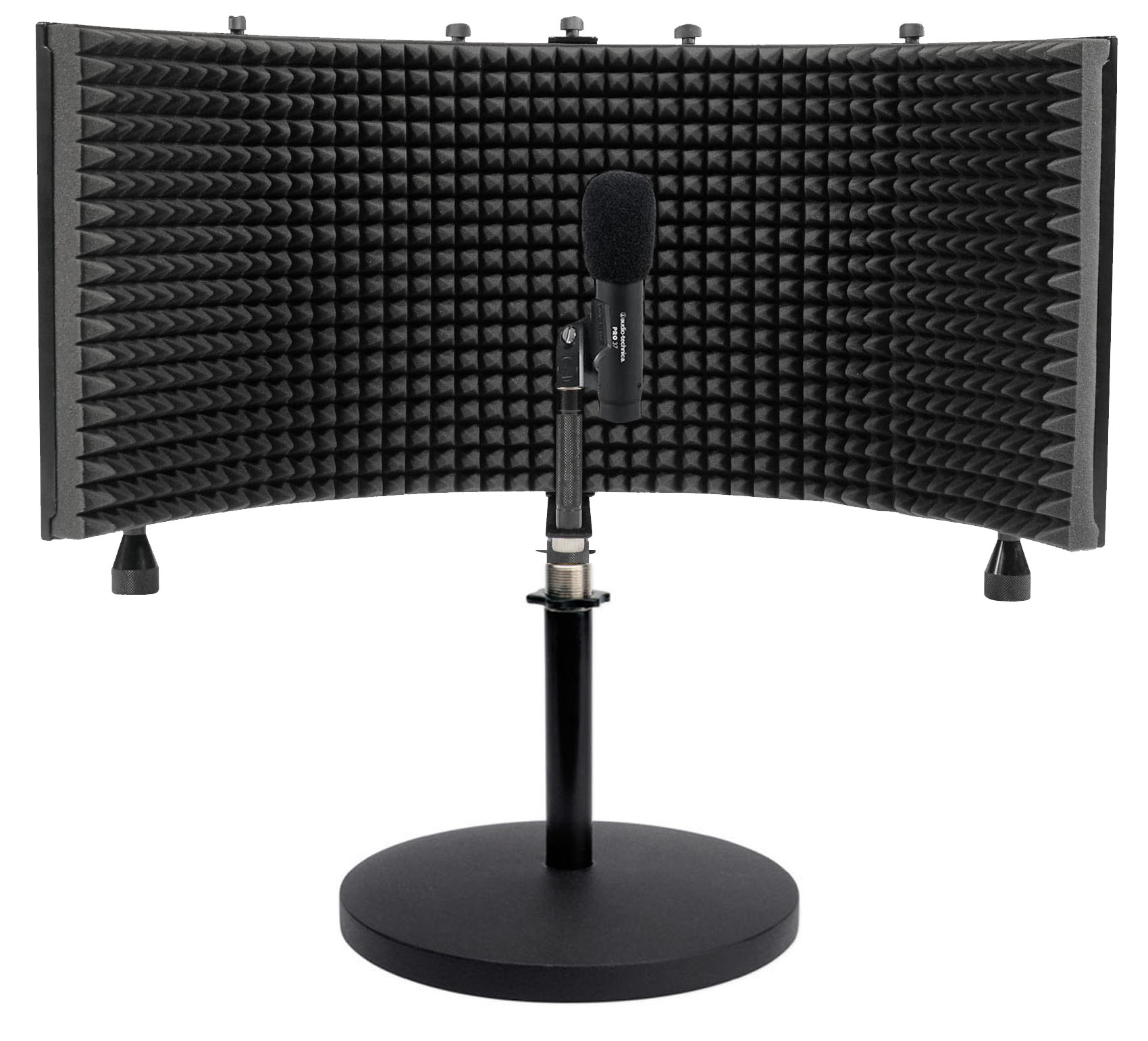 Audio Technica PRO37 Diaphragm Condenser Microphone PRO 37+Mic Stand+Iso Shield - image 1 of 6
