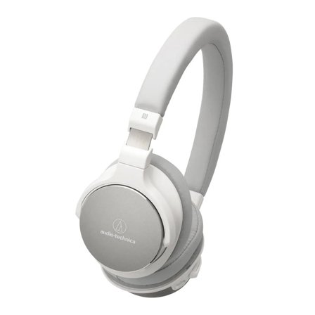 Audio-Technica ATH-SR5BT Wireless High-Resolution Audio On-Ear Closed-Back Dynamic Headphones with Mic, White