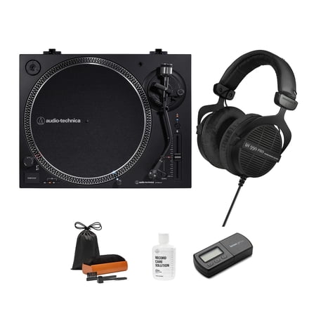 Audio Technica Wireless USB Turntable Record Care System, Black, AT-LP120XBT-USB-BK