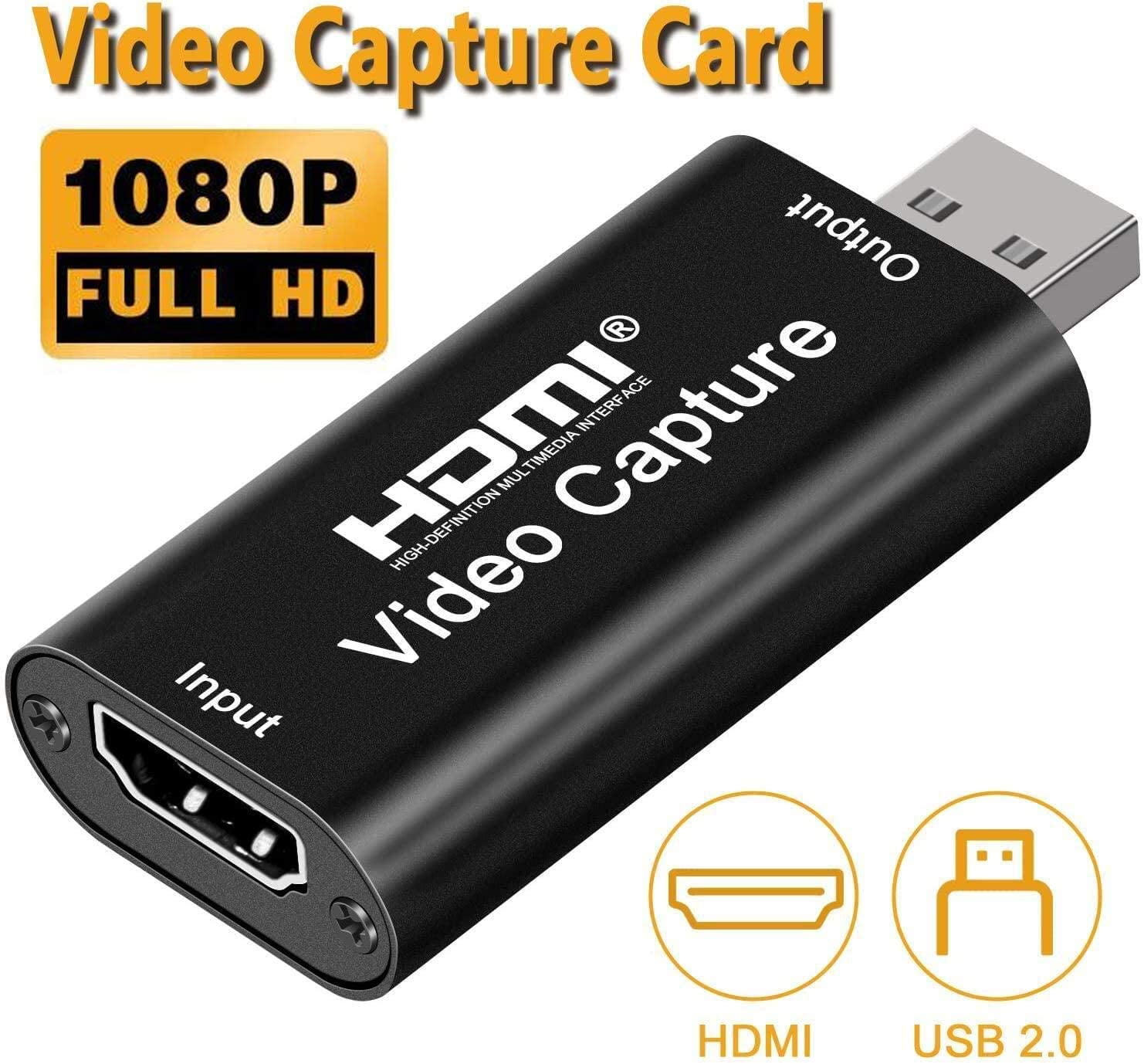 HDMI to USB Audio Video Capture Card, 1080p 30fps for Gaming