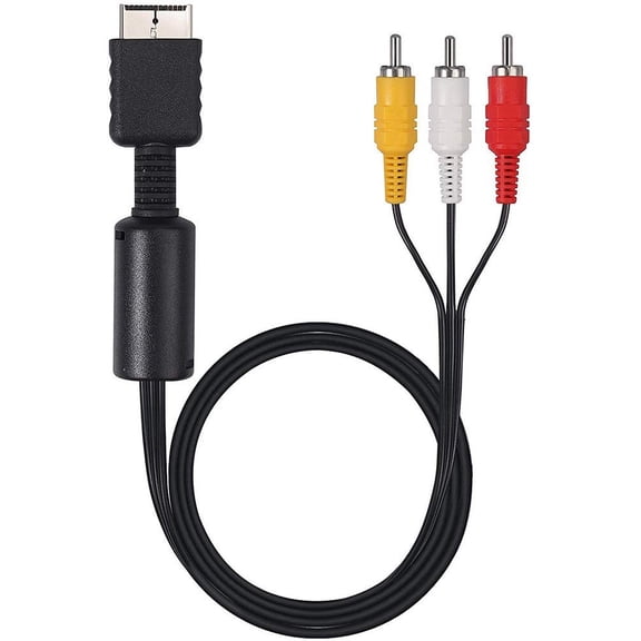 Audio Video RCA Cable - 6ft Game Console Composite Accessories Connection AV Cable for PS1 PS2 PS3