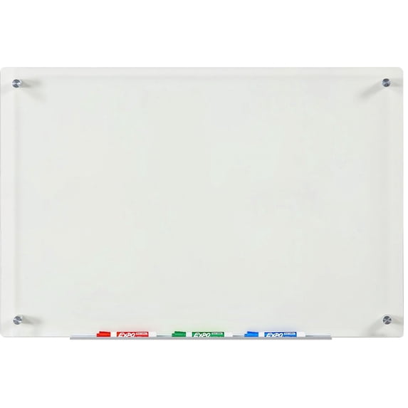 Audio Visual Direct Clear Glass Dry-Erase Board - 24" H x 36" L - For Home and Office
